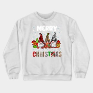 Merry Christmas Gnome Family Funny Xmas Tree Women Men Kids Crewneck Sweatshirt